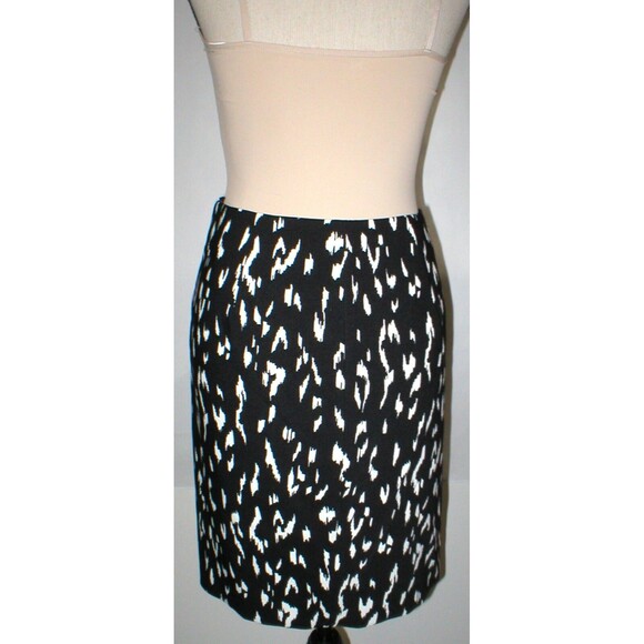 New Womens Rachel Zoe Skirt White Black Front Zipper 10 NWT $245 Winona Pencil - Picture 8 of 12